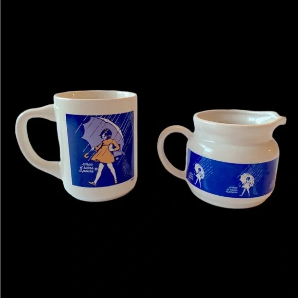 1968 Vintage Morton Salt Ceramic Mug & Creamer “When‎ it rains it pours” - Picture 8 of 8